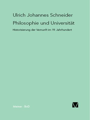 cover image of Philosophie und Universität
